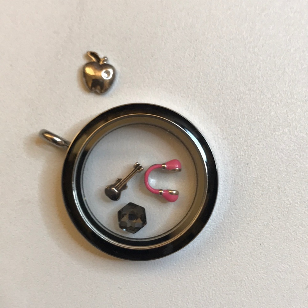 Living locket black twist locket